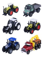 Gazdasági járművek Farm Vehicles Majorette 7,5 cm hosszú 6 különböző fajta