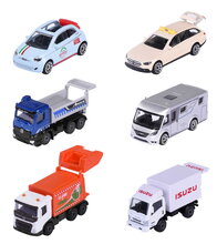 Autíčko městské City Vehicles Majorette s pohyblivými částmi 7,5 cm délka 6 různých druhů