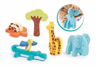 Penové puzzle 3D Zvieratká 3D Foam Puzzle Ludi z mäkkej a odolnej peny od 18 mes LU30084