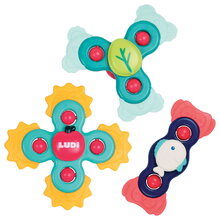 Sada fidget spinnerov pre bábätká Baby Spinners Ludi 3 kusy od 10 mes LU30095