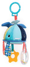 Závesná veľryba s aktivitami Whale Hanging Activity Ludi s hrkálkou, hryzátkom a zrkadielkom od 3 mes LU30099