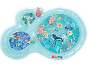 Hracia podložka s vodou More Marine Water Play Mat Ludi pre hru na brušku modrá od 10 mes LU30126