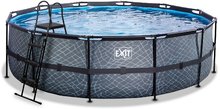 Bazén s filtráciou Stone pool Exit Toys kruhový oceľová konštrukcia 488*122 cm šedý od 6 rokov