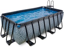 Bazén s filtráciou Stone pool Exit Toys oceľová konštrukcia 400*200*122 cm šedý od 6 rokov