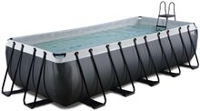 Bazén s filtráciou Black Leather pool Exit Toys oceľová konštrukcia 540*250*122 cm čierny od 6 rokov
