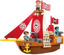 Stavebnice Pirátská loď Abrick Écoiffier s 3 postavičkami od 18 měsíců