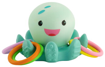 Chobotnica do vane Light Up Ring Catcher Infantino svietiaca s farebnými krúžkami od 4 mes INF305199-01