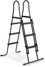 Schody k bazénu pool ladder Exit Toys pre výšku 91 - 107 cm kovový rám protišmykové čierne