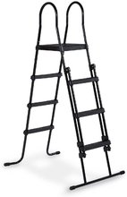 Schody k bazénu pool ladder Exit Toys pre výšku 108 - 122 cm kovový rám protišmykové čierne