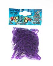 Rainbow Loom originálne transparentné gumičky 600 kusov tmavofialové od 6 rokov