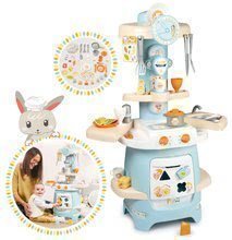 Bucătărie didactică pentru cei mici Ptitoo Smoby și cuburi sau forme de sortat și ceas cu sunete de la 18 luni