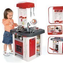 Dětská kuchyňka Tefal Studio Smoby elektronická se zvuky, se sódovačom, opečenými potravinami a 27 doplňky červeno-bílá