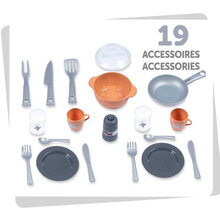 Kuchynka elektronická Rosemary Kitchen Smoby so zvukom 19 doplnkov s výškou pracovnej dosky 51 cm