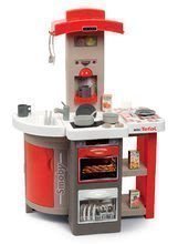 Bucătărie pliabilă Tefal Opencook Smoby roșie cu aparat de cafea, frigider și 22 accesorii