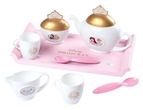 Teáskészlet tálcán Disney Princess Tea set Smoby rózsaszín 8 kiegészítővel
