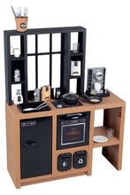 Modern játékkonyha Loft Industrial Kitchen Smoby kávéfőzővel működő készülékekkel és 32 kiegészítővel 50 cm munkafelület SM312600