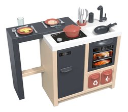 Kuchynka ostrovček s magickými cestovinami Kitchen Island 360° Smoby obojstranná s otvárateľnou rúrou a úložným priestorom 23 doplnkov