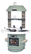 Játékkonyha mechanikus hanggal Nova Kitchen Smoby minimalista dizájnban 13 kiegészítővel 78 cm magas