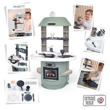 Bucătărie Nova Kitchen Smoby într-un design minimalist cu 13 accesorii, înălțime 78 cm SM312700