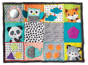 Hracia deka Maxi Zoo Giant Sensory Discovery Mat Infantino so zrkadielkom 167,5*127 cm od 0 mes
