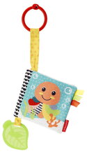 Textilná knižka Zvieratká Link & Squeak Animal Crinkle Book Infantino s hryzátkom od 0 mes INF315201-00