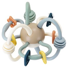 Hrkálka s hryzátkami Rattle & Teether Bendy Tubes Muted Color Infantino s korálkami a slučkami od 3 mes INF316824