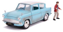 Autíčko Ford Anglia 1959 s figúrkou Harry Potter Jada kovové s otvárateľnými dverami dĺžka 19 cm 1:24