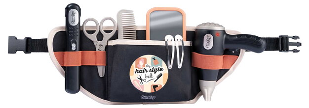 Kadeřnický opasek s elektronickým fénem na vlasy My Hair Style Belt Smoby se zvukem a světlem a zrcadlem 8 doplňků