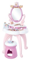 Kozmetický stolík Disney Princess 2in1 Hairdresser Smoby a stolička s 10 skrášľovacími doplnkami 94 cm výška