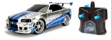 Autíčko na diaľkové ovládanie RC Nissan Skyline GTR Fast & Furious Jada modrostrieborné dĺžka 19 cm 1:24