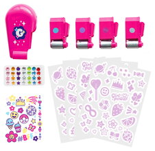 Tetovací sada s metalickými fóliemi Glam Metallic Tattoo Smoby s ozdobnými kamínky 11 doplňků od 6 let