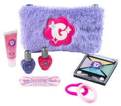Kosmetická taštička s očními stíny a leskem na rty Glam Makeup Kit Smoby s lakem na nehty 8 doplňků od 6 let