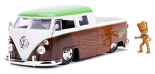 Autíčko Marvel Groot 1963 VW Bus Pickup Jada kovové s otvárateľnými časťami a figúrkou Groot dĺžka 20,5 cm 1:24