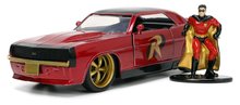 Autíčko DC Chevy Camaro 1969 Jada kovové s otvárateľnými dverami a figúrkou Robin dĺžka 13 cm 1:32