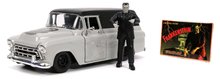 Autíčko Chevy Suburban 1957 Jada kovové s otvárateľnými časťami a figúrkou Frankenstein dĺžka 20 cm 1:24