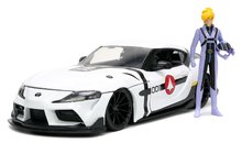 Autíčko Robotech ´20 Toyota Supra Jada kovové s otvárateľnými časťami a figúrkou Roy Fokker dĺžka 20 cm 1:24