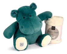 Plyšový hroch s dekou Emerald Green Hippo Chill Histoire d’ Ours zelený 45 cm od 0 mes