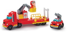 Joc de construit pompier Abrick Fire Truck Operation Écoiffier cu figurină ș 2 mașinuțe de la 18 luni