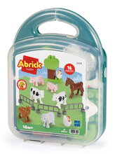 Stavebnica v kufríku Zvieratká Countryside Animals Écoiffier 16 doplnkov od 18 mes ECO3329