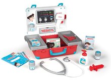 Lekársky kufrík s technickým vybavením Medical Case Smoby s 12 lekárskymi doplnkami a prístrojom SM340103