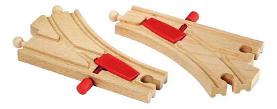 Náhradné diely pre vláčikodráhu Mechanical Switches BRIO 2 mechanické výhybky od 3 rokov BRIO3442