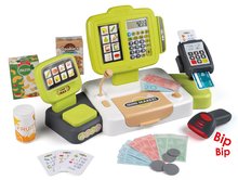 Casă de marcat cu înregistrare și funcții electronice Large Cash Register Smoby cu scanner funcțional, calculator și cântar mecanic și 30 de accesorii