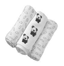 Pleduri pentru înfășarea bebelușului Bamboo Black&White toT's-smarTrike koala 3 bucăţi 100% mătase b