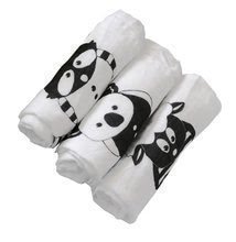 Bambusz babapólya Bamboo Black&White toT's-smarTrike állatkás 3 drb 100% bamboo selyemből