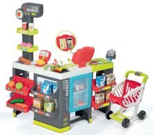 Obchod zmiešaný tovar Maxi Market Smoby s chladničkou elektronickou pokladňou a skenerom s 50 doplnkami