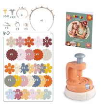 Florărie cu producție proprie de bijuterii florale Crea Flower Jewelry Set Smoby cu petale textile și bijuterii – 100 de accesorii de la 3 ani
