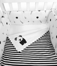 Set lenjerie pentru pătuţ Koala Bamboo Black&White toT's-smarTrike plapumă, cearşaf şi protecție lat