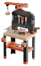 Pracovní dílna s mechanickým jeřábem Bricolo Builder Black&Decker Smoby se skládacím autíčkem a vrtačkou 87 doplňků
