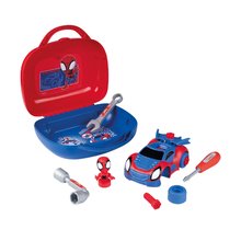 Koffer szerelhető kisautóval Spidey Box Spidey Marvel Smoby figurával és szerszámokkal 13 darabos SM360905