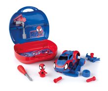 Valiză cu unelte și mașină de jucărie Spidey Box Spidey Marvel Smoby cu figurină și accesorii